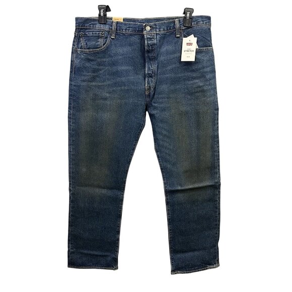 Levi's 501 Original Fit Stretch Straight Leg Button Fly Men Jeans 40x30 Blue Sey - Picture 5 of 9